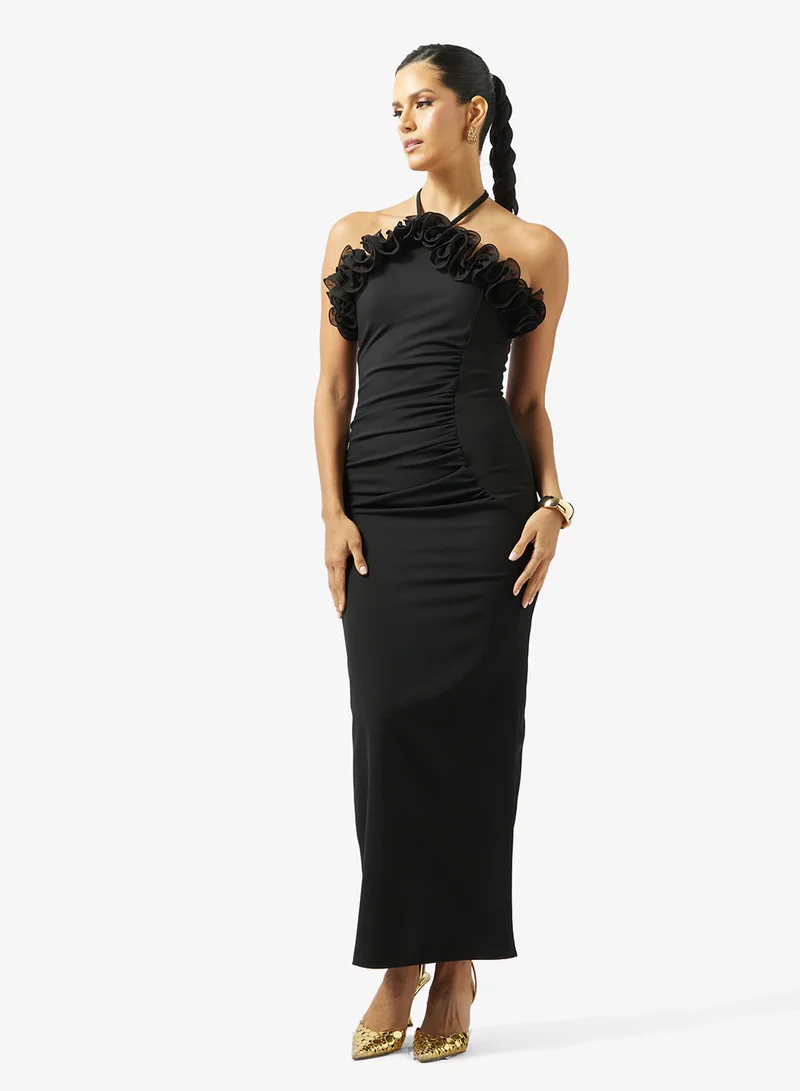 Ruffled Off Shoulder Dress